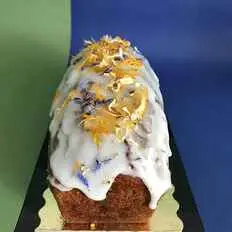 Photo de cake au citron sans gluten, végétal