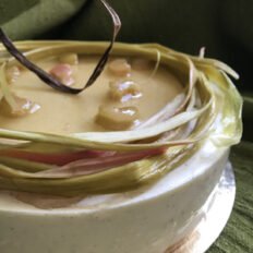 Entremet pomme rhubarbe vanille