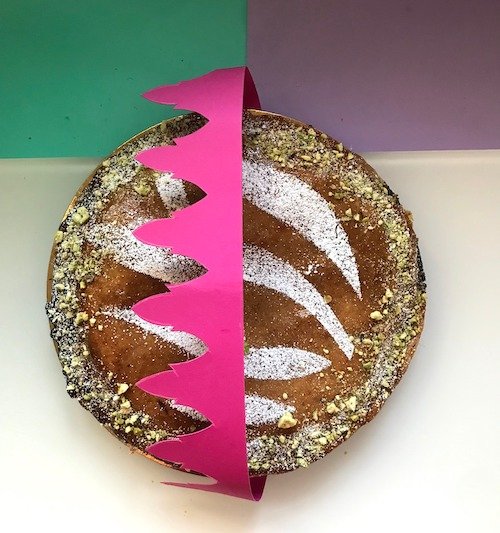 Galette sans gluten pistache-cerise